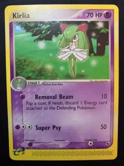 KIRLIA - 34/109 - RUBY AND SAPPHIRE - POKEMON CARD - LP - Image 1