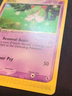 KIRLIA - 34/109 - RUBY AND SAPPHIRE - POKEMON CARD - LP - Image 3