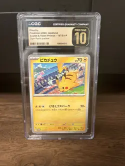 2024 Pokemon Japanese Gym Scarlet & Violet Promos 197/SV-P Pikachu CGCPristine10 - Image 1