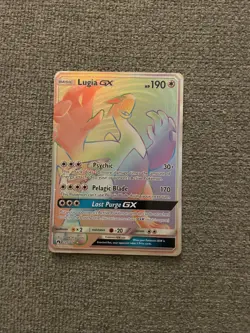 Pokemon TCG Lugia GX 227/214 Full Art Rainbow Lost Thunder 2018 Secret Rare - NM - Image 1
