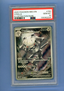 2025 POKEMON MEG EN-MEGA EVOLUTION RARE #150 STEELIX PSA 10 - Image 1