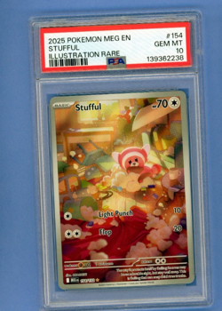 2025 POKEMON MEG EN- EVOLUTION ILLUSTRATION RARE #154 STUFFUL PSA 10 - Image 1