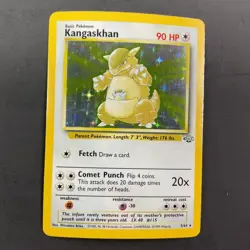 1999 Pokemon TCG Kangaskhan Jungle 5/64 Unlimited Holo Rare - Image 2