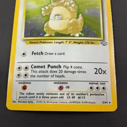 1999 Pokemon TCG Kangaskhan Jungle 5/64 Unlimited Holo Rare - Image 4