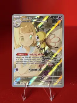 Pokemon TCG Lillie's Ribombee Card Journey Together Illustration, 164/159 - Image 1