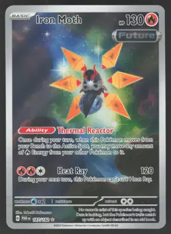 Iron Moth 187/182 Illustration Rare Pokemon TCG Paradox Rift NM - Image 1