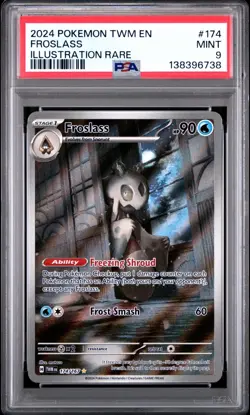 2024 Pokemon Twilight Masquerade TWM En Froslass Illustration Rare #174 PSA 9 - Image 1