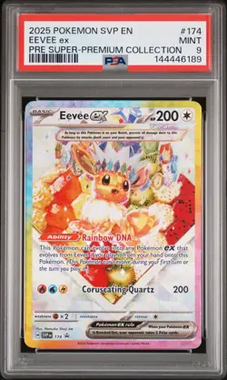 2025 POKEMON SVP PRISMATIC EVOLUTIONS SUPER-PREMIUM COLLECTION EEVEE EX PSA 9 - Image 1