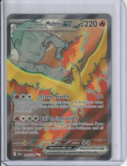 Pokemon Team Rockets Moltres EX Full Art 208/182 SV10 English, NM Condition - Image 1