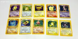 Lot of 10 Vintage Wizards of the Coast Holographic Pokemon TCG Trading Cards - Image 1