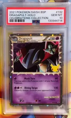 Pokemon PSA 10 Dragapult Black Star Promo From Celebrations Collection - SWSH132 - Image 1