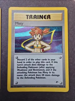 Pokemon TCG Gym Heroes Trainer Erika/Misty Holo Rare 16,18/132 - Image 3