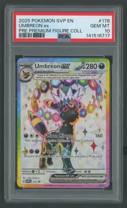 Pokemon Prismatic Evolutions - Umbreon EX Figure Collection Promo 176 PSA GEM 10 - Image 1