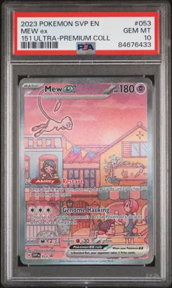 2023 POKEMON SVP EN-SV BLACK STAR PROMO 151 ULTRA-PREM COLL #053 MEW EX PSA 10 - Image 1