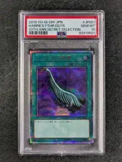2019 YuGiOh HARPIE'S FEATHER DUSTER VP19-JP001 20th Anni Secret Select SEC PSA10 - Image 1