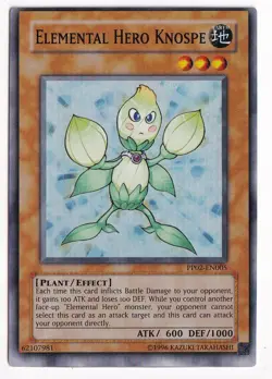 Yu-Gi-Oh! Elemental Hero Knospe PP02-EN005 Super Rare Unlimited Miscut - Image 1