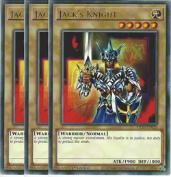 Yugioh Jack's Knight - KICO-EN028 - Rare 1st Edition Mint/NM Playset X3 - Image 1