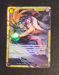 Crocodile OP14-120 Secret Alternate Art The Azure Sea's Seven Sec One Piece NM - Image 1