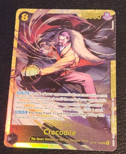 Crocodile OP14-120 Secret Alternate Art The Azure Sea's Seven Sec One Piece NM - Image 2