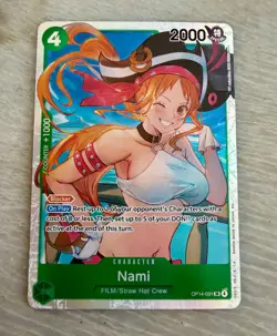 NAMI ONE PIECE AZURE SEA'S SEVEN SUPER RARE FOIL OP14-031 SR MINT - Image 1