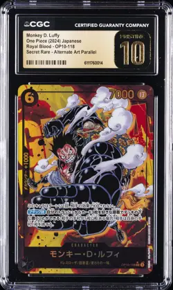 2024 ONE PIECE JPN TOURNAMENT PROMO MONKEY D. LUFFY CGC 10 PRISTINE - Image 1