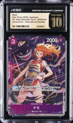 2025 ONE PIECE PC: BEST SELECTION VOL. 4 JPN #OP09-070 NAMI CGC 10 PRISTINE - Image 1