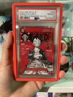 Monkey D Luffy One Piece Mag Vol. 20 Promo ST21-014 Japanese PSA 10 GEM MT - Image 1