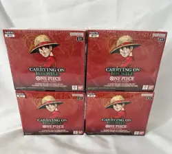 Lot of (4) One Piece OP-13 English Carrying On His Will Booster Boxes Sealed - Image 1