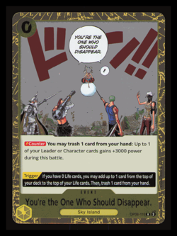 You're the One Who Should Disappear One Piece Card Game OP06-115 R English NM - Image 1