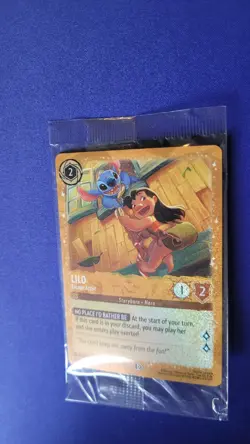 Disney Lorcana TCG Lilo Escape Artist Gold Foil Promo Card 25/P2 Sealed - Image 1