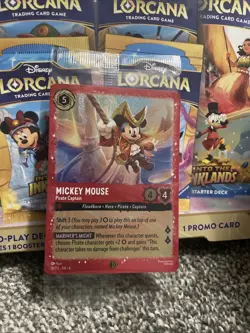 Sealed Disney Lorcana Mickey Mouse Pirate Captain Costco Glimmer Foil Promo - Image 2