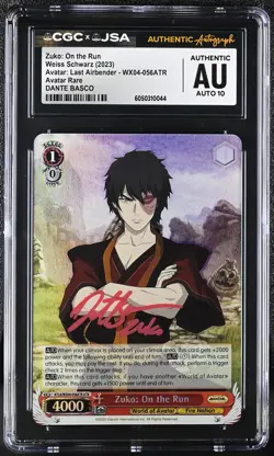 Weiss Schwarz CGC AU Zuko: On the Run ATLA/WX04-056ATR ATR - Dante Basco Auto - Image 1