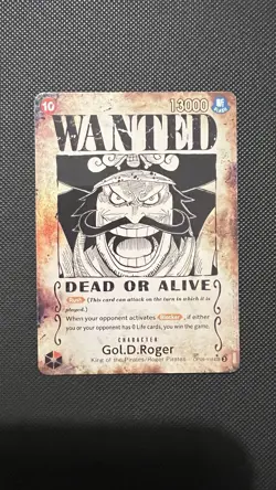 One Piece Card Game Gol D Roger OP09-118 Sec Alt Wanted English UK (pack Fresh) - Image 1