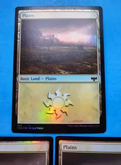 3x Plains Basic Land Crimson Vow Mtg Magic Gathering Card White Mana 398 Foil - Image 2