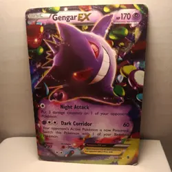 Pokemon Gengar EX 34/119 XY - Phantom Forces Holo Card DAMAGED - Image 1