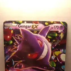 Pokemon Gengar EX 34/119 XY - Phantom Forces Holo Card DAMAGED - Image 2