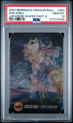 2007 DRAGON BALL MORINAGA JPN WAFER CARDS PART 8 #463 SON GOKU PSA 10 - Image 1