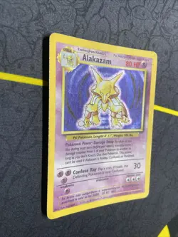Pokemon Alakazam Base Set Holo Rare 1/102 80 HP English TCG Card 1999 - Image 2