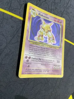 Pokemon Alakazam Base Set Holo Rare 1/102 80 HP English TCG Card 1999 - Image 3