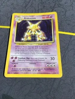 Pokemon Alakazam Base Set Holo Rare 1/102 80 HP English TCG Card 1999 - Image 4