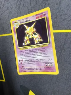 Pokemon Alakazam Base Set Holo Rare 1/102 80 HP English TCG Card 1999 - Image 5