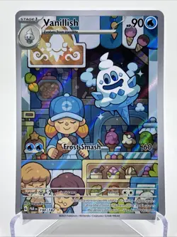 Vanillish 190/182 Pokemon TCG Paradox Rift Illustration Rare Card - Image 1