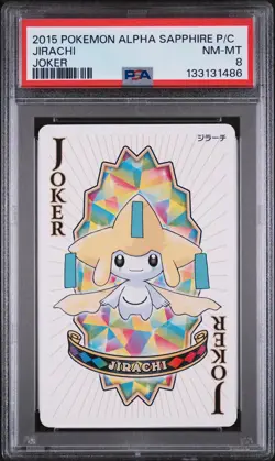 2015 POKEMON ALPHA SAPPHIRE PLAYING CARDS JOKER JIRACHI PSA 8 - Image 1