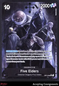 2025 One Piece Card Game Carrying on His Will #OP13 Five Elders ALT ART Gorosei - Image 1