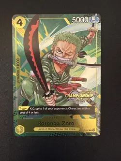 NM Roronoa Zoro Championship 2024 Event Pack Promo (P-042) One Piece Card Game - Image 1