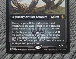 MTG FOIL ETCHED Karn, Legacy Reforged- DAMAGED -MOM: The Aftermath Magic Card - Image 4