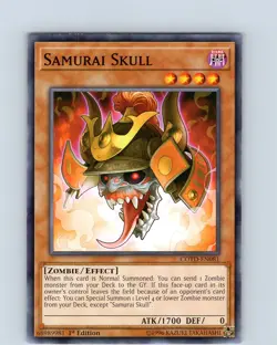 Yu-Gi-Oh TCG Samurai Skull COTD-EN081 1st Edition Regular Common Card NM - Image 1