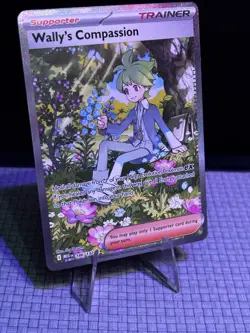 Pokemon TCG Mega Evolution Wally’s Compassion Trainer Card 186/132 Near Mint NM - Image 1