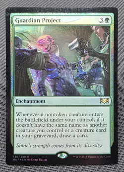 MTG FOIL Guardian Project- DAMAGED -Ravnica Allegiance Magic Card # 130 - Image 1