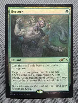 MTG FOIL Berserk- DAMAGED -Secret Lair Drop Magic the Gathering Card # 1003 - Image 1